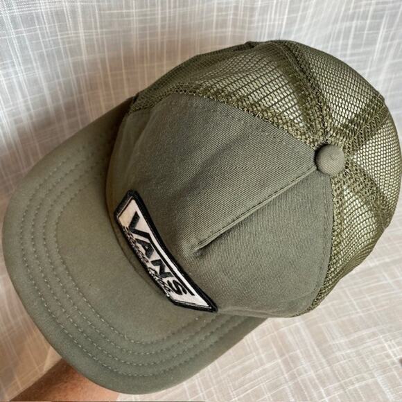 Vans Off The Wall Since 1966 Snapback Patch Hat Green Trucker Cap One Size - Picture 2 of 8